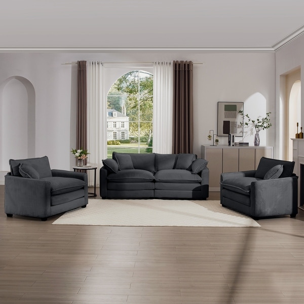 Warm & Cozy Sofa Set: 2-Seater + 2 Singles - Bed Bath & Beyond